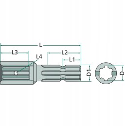Sumažinanti dalis su dantytu profiliu