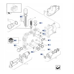 New Holland skirstytuvo tarpiklių rinkinys 1 32 773