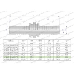 Hidraulinė jungtis, žarnos jungtis, dn20, aukščiausios kokybės