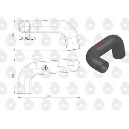 Viršutinė radiatoriaus žarna mf 4 original ursus