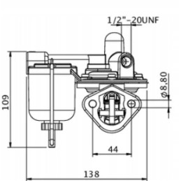 Kuro padavimo siurblys tinka Perkins 2641a065kr
