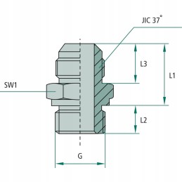 Tiesios jungties adapteris GA 3 4 x 1 4 m BSP 350 bar