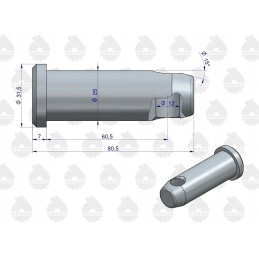 Apatinės trauklės kaištis 1671168m1