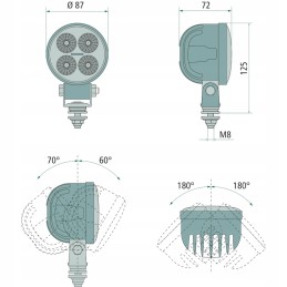 LED darbo lemputė ilgiems atstumams