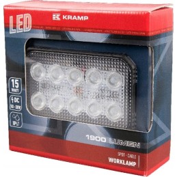 LED darbo lempa stačiakampė 15w 1900 lm 10 30v s