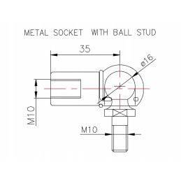 Massey Ferguson durų dujų pavara 500mm 450n