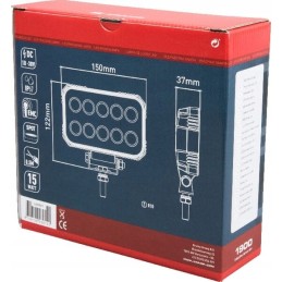 LED darbo lempa stačiakampė 15w 1900 lm 10 30v s