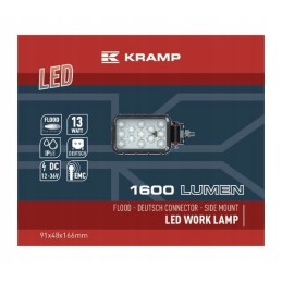 LED darbo lempa stačiakampė 13w 1600lm 12 36v su