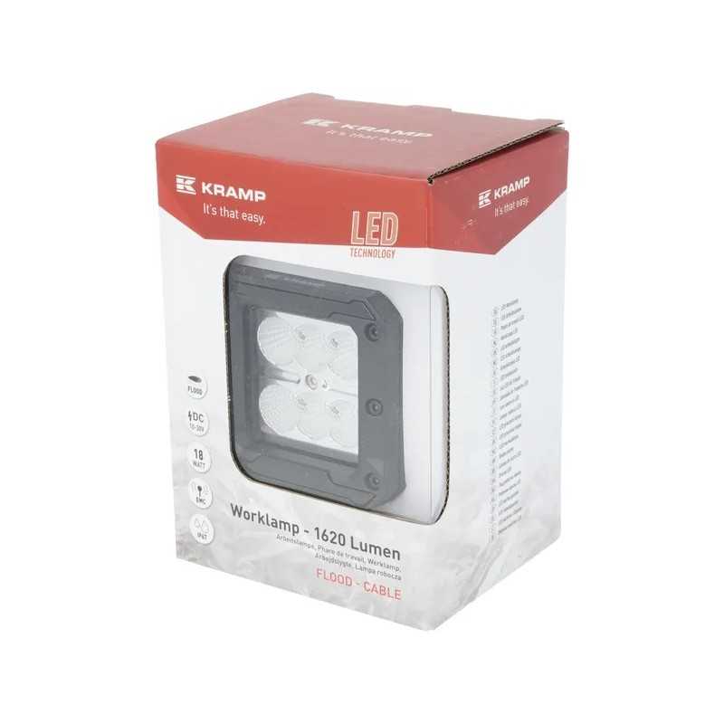 Kvadratinė LED darbo lempa 18w 1620lm 10 30v