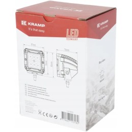 Kvadratinė LED darbo lempa 18w 1620lm 10 30v