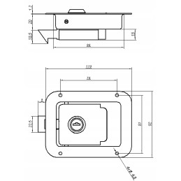 Užrakto rankenos uždarymo konteinerio durelių dėžė
