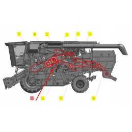 100758565 siauro profilio trapecinis diržas SPB x 2000