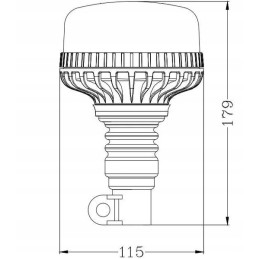 Pilotinė LED blykstės įspėjamoji lemputė 17W Kramp