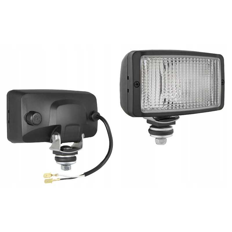 Halogeninė darbo lempa h3, kabelis 0, 15 m stačiakampis