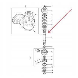 Lca70199 kūginės pavaros velenas