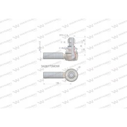 Vairo jungtis 106mm m24x1 5 3426773m3 32239