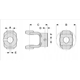 Šakė su stebulės sriegine anga 20 mm t10 v10