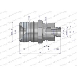Hidraulinė greitoji jungtis, lizdas M18x1 5 Warynski