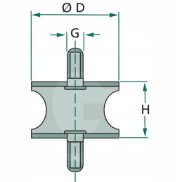 Guminis ir metalinis vibracijos izoliatorius