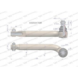 Vairo šarnyras m18x1 5l 83959470 motogeneri