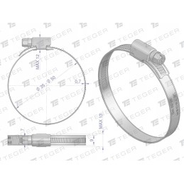 Užveržimo juosta 35 50 32 50 sliekinis gnybtas w2