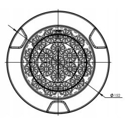 Apvalus LED galinis žibintas, skersmuo 152mm, 12 24v