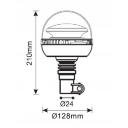 LED blykstės lempa r10 flex 12 24v l1406alr2 gaidys