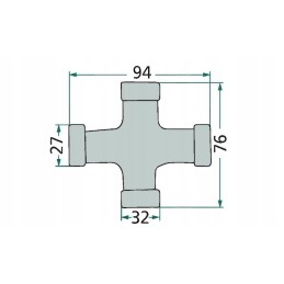 Krzyzak kardaninis velenas 32x76mm 27x94mm 2007694