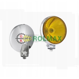 Kelio žibintas chromuotame metaliniame korpuse