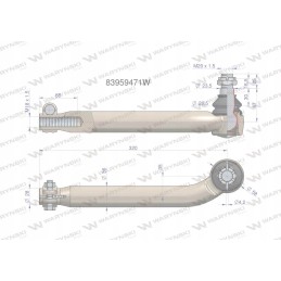 Vairo šarnyras m18x1 5 83959471 motogeneric