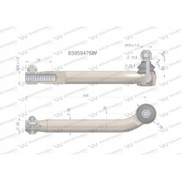 Vairo šarnyras m22x1 5 83959475 motogeneric