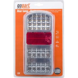 LED priekabos galinis žibintas, stačiakampis, 12v, dešinė, 23