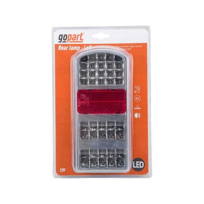 LED priekabos galinis žibintas, stačiakampis, 12v, kairysis, 235 LED priekabos galinis žibintas, stačiakampis, 12v, kairysis, 235