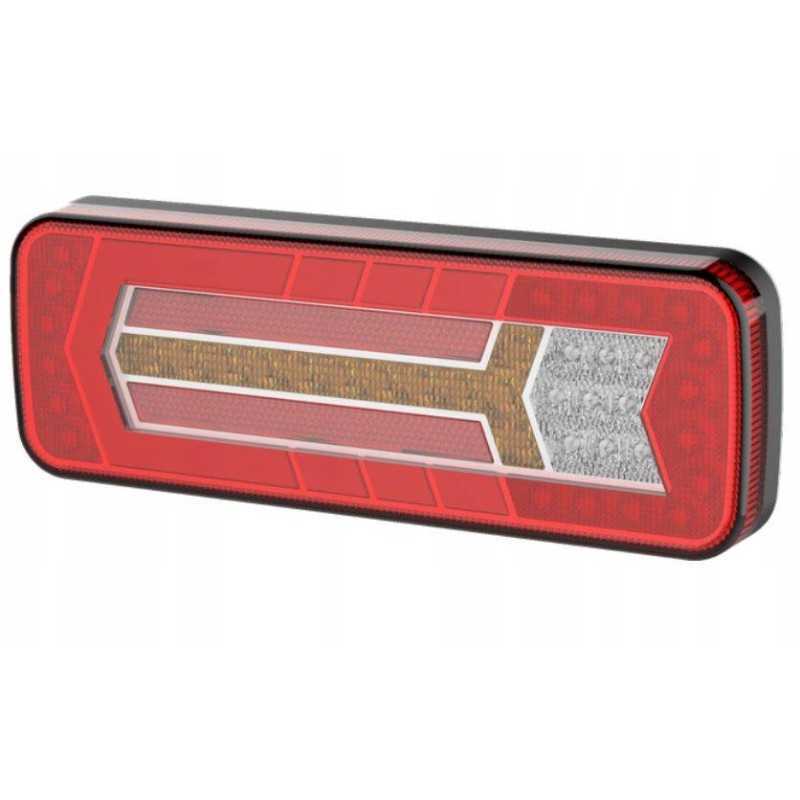 Galinis žibintas, dinaminė kryptis, 61 LED, 6 funkcijos