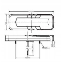 Galinis žibintas, dinaminė kryptis, 61 LED, 6 funkcijos
