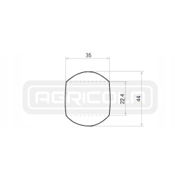 Apatinės svirties rutulys BK 44x22x35 cat1 1 hidrolideris