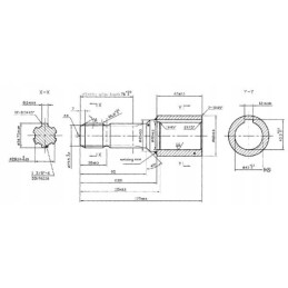 Kardaninio veleno sumažinimas vidiniu raktu 40, 12mm raktu