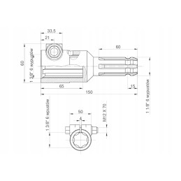 Reduktoriaus kardaninio veleno adapteris varžtui 1 3 8 6