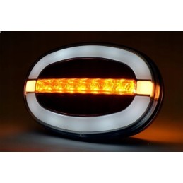 LED priekinis žibintas, ovalus, 12 24v 136 4x9