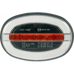 LED priekinis žibintas, ovalus, 12 24v 136 4x9