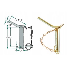Apatinis jungties kaištis l 151mm fi 22mm cat 1