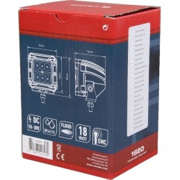Kvadratinė LED darbo lempa 18w 1620 lm 10 30v sw