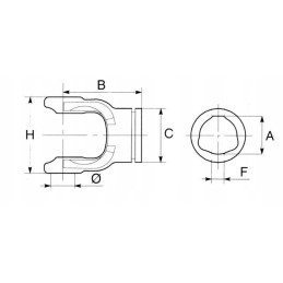Šakė ant profiliuoto vamzdžio su spyruokliniu žiedu 3