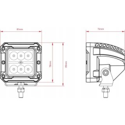 Kvadratinė LED darbo lempa 18w 1620 lm 10 30v sw