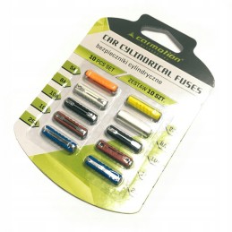 Mini stiklo saugikliai 20mm 10 vnt 2a 8a