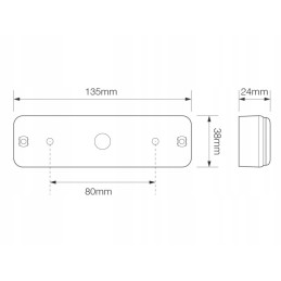Stačiakampis LED stabdymo žibintas 12 24 v