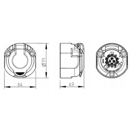 Erich Jaeger 13 polių lizdas