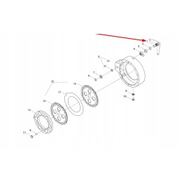 Tb504 432b 1a galinio stabdžių pedalo troso velenas