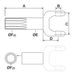 Polosi Krzyzak john deere fendt deutz šakės