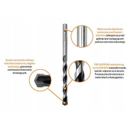 Widia Pro Super Bas betono grąžtas 6x200 mm t